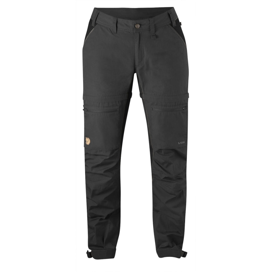 Calça Abisko Lite Trekking Com Zíper E Short Cinza Escuro/preto Fjällräven