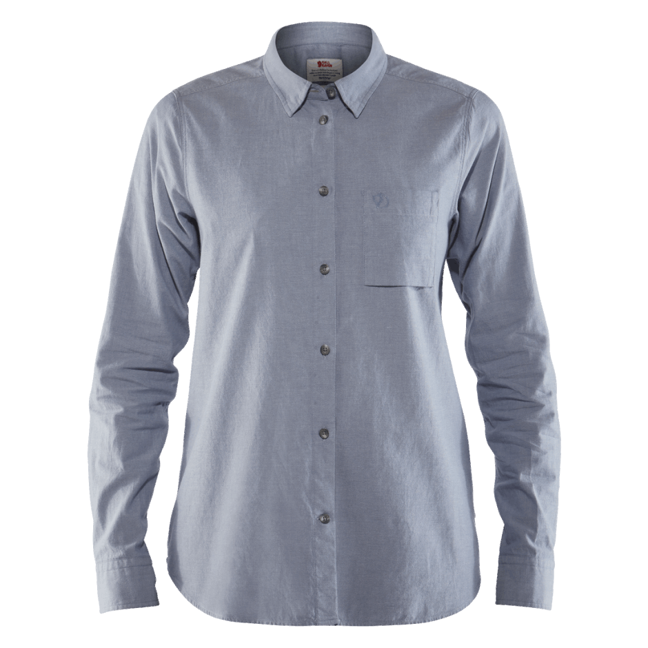 Övik Camisa De Cambraia Ls W Fog Fjällräven