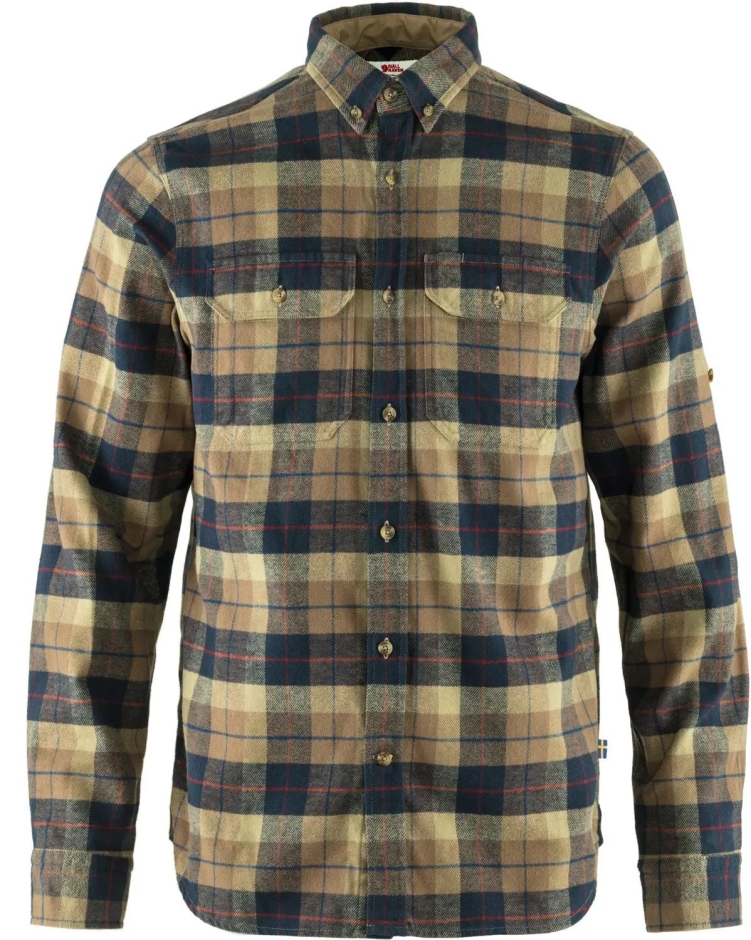 Camisa De Flanela Pesada Dark Sand Singi M Fjällräven