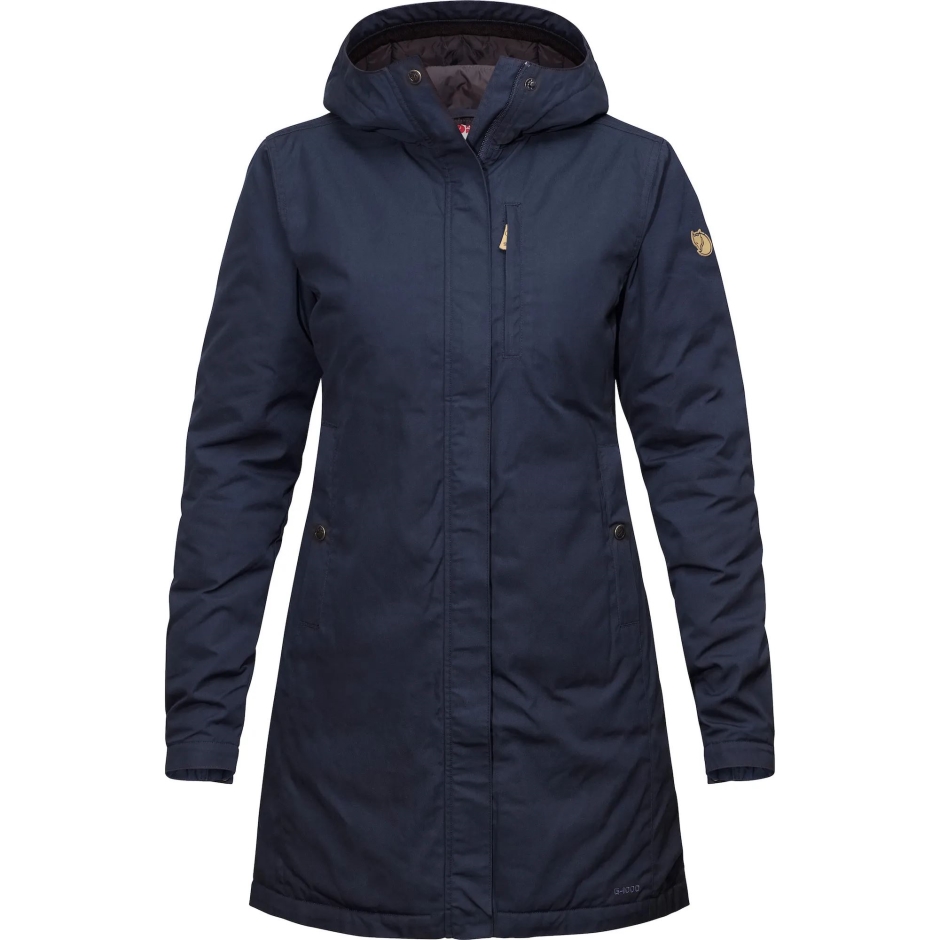 Parka Acolchoada Kiruna Marinho Escuro Com Fjällräven