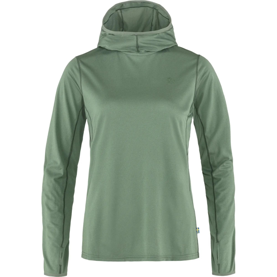 Abisko Sun-hoodie W Fjällräven Pátina Verde