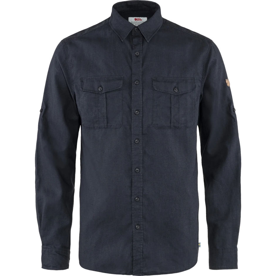 Fjällräven Azul Marinho Escuro Övik Camisa De Viagem Ls M