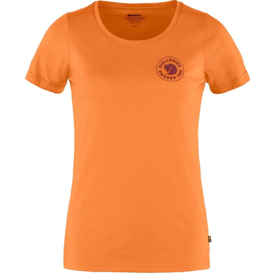 Camiseta Laranja Picante Com Logo 1960 W Mountain Fox