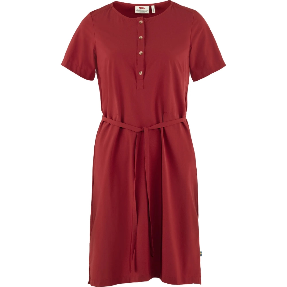 Vestido Övik Lite W Fjällräven Marca Romã Vermelho