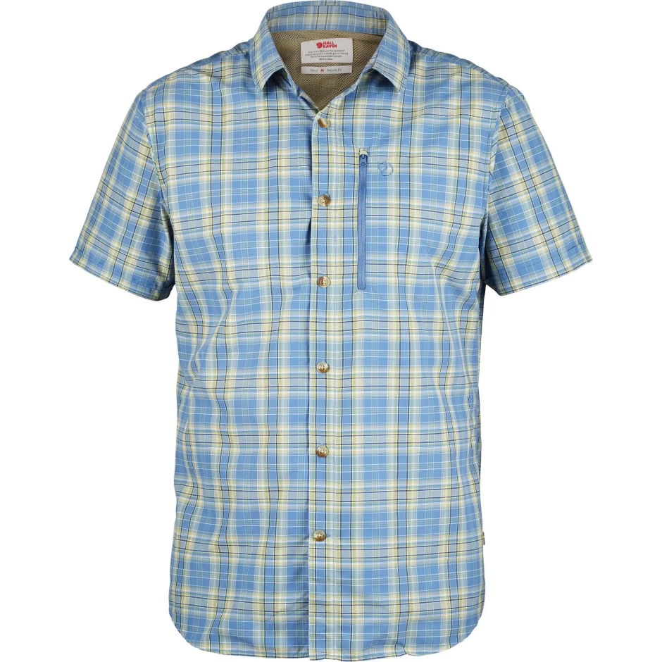 Fjällräven Abisko Camisa De Caminhada Ss M Cume Azul