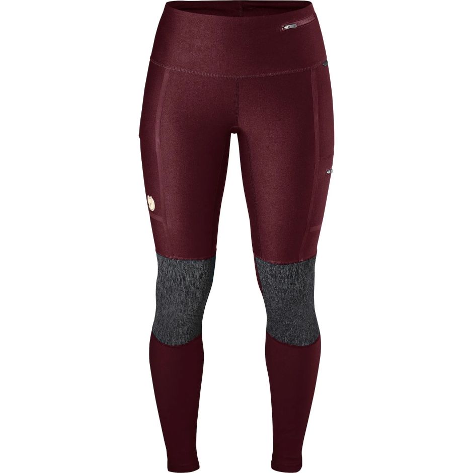 Meia-calça De Trekking Dark Garnet Abisko Com A Marca Fjällräven