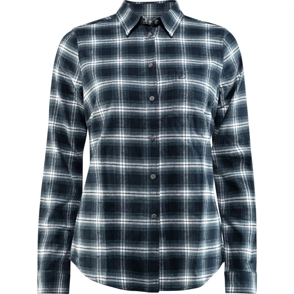 Camisa De Flanela Azul Marinho Escuro Övik W Fjällräven