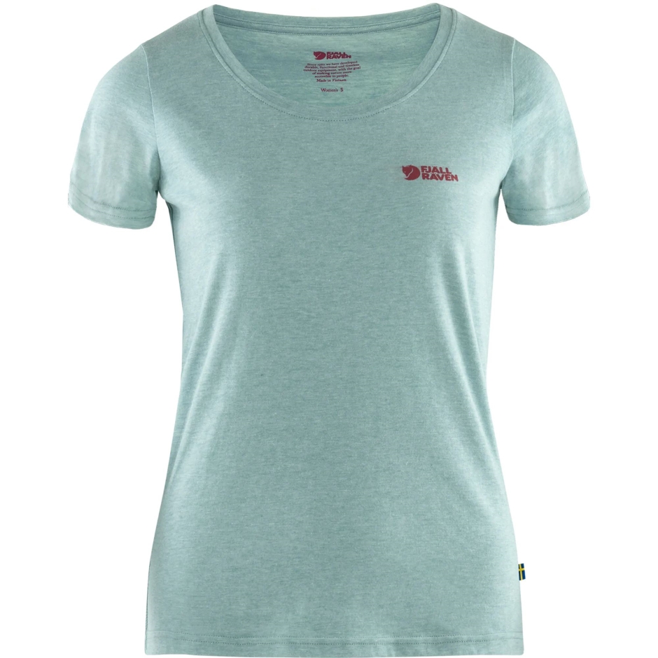 Camiseta Com Logo W Fjällräven Clay Azul Melange