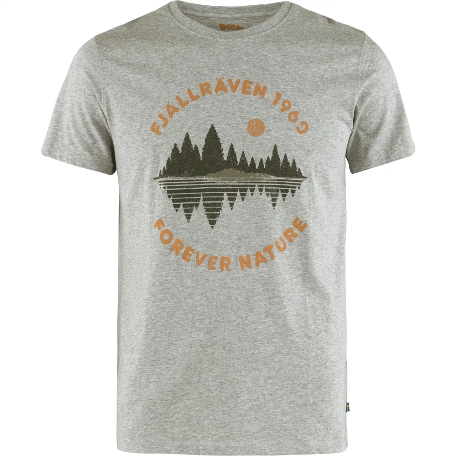 T-shirt Do Espelho Da Floresta W Mountain Fox Cinza