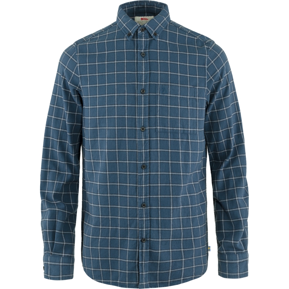 Övik Camisa De Flanela M Azul índigo Cinza Sílex Raposa Da Montanha