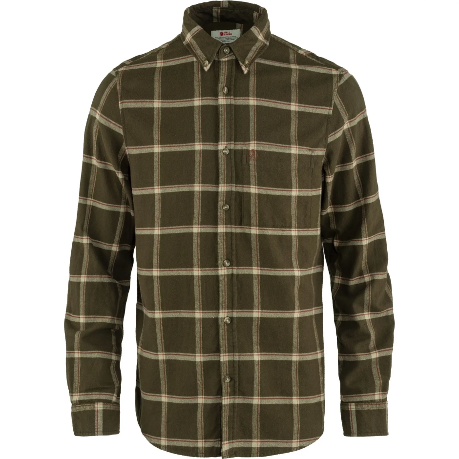 Fjällräven Övik Camisa De Flanela Conforto M Pedra Verde-oliva Escura