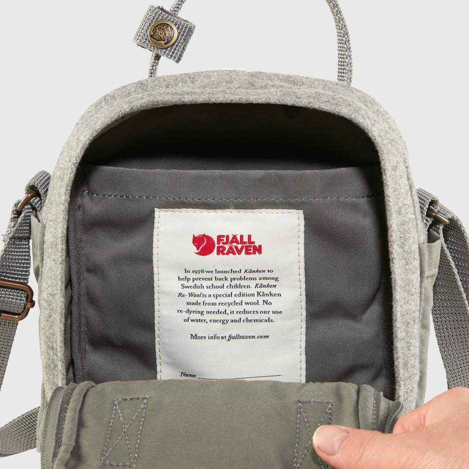 Funda Fjällräven Granito Cinza Kånken Re-lã