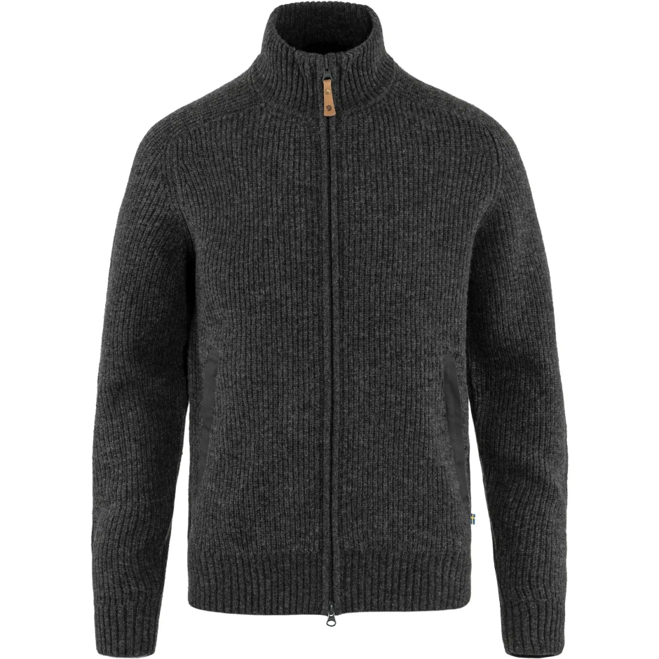 Fjällräven Övik Cardigan Com Zíper M Cinza Escuro