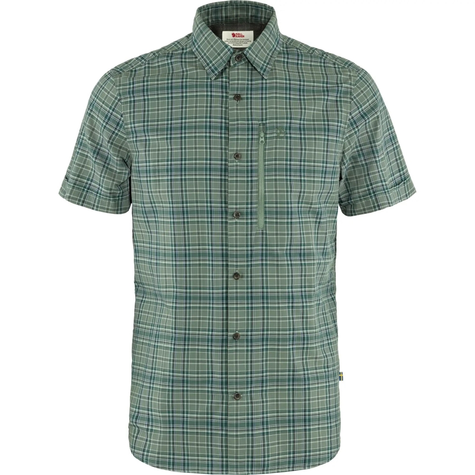 Abisko Camisa De Caminhada Ss M Fjällraven Verde ártico Verde Pátina
