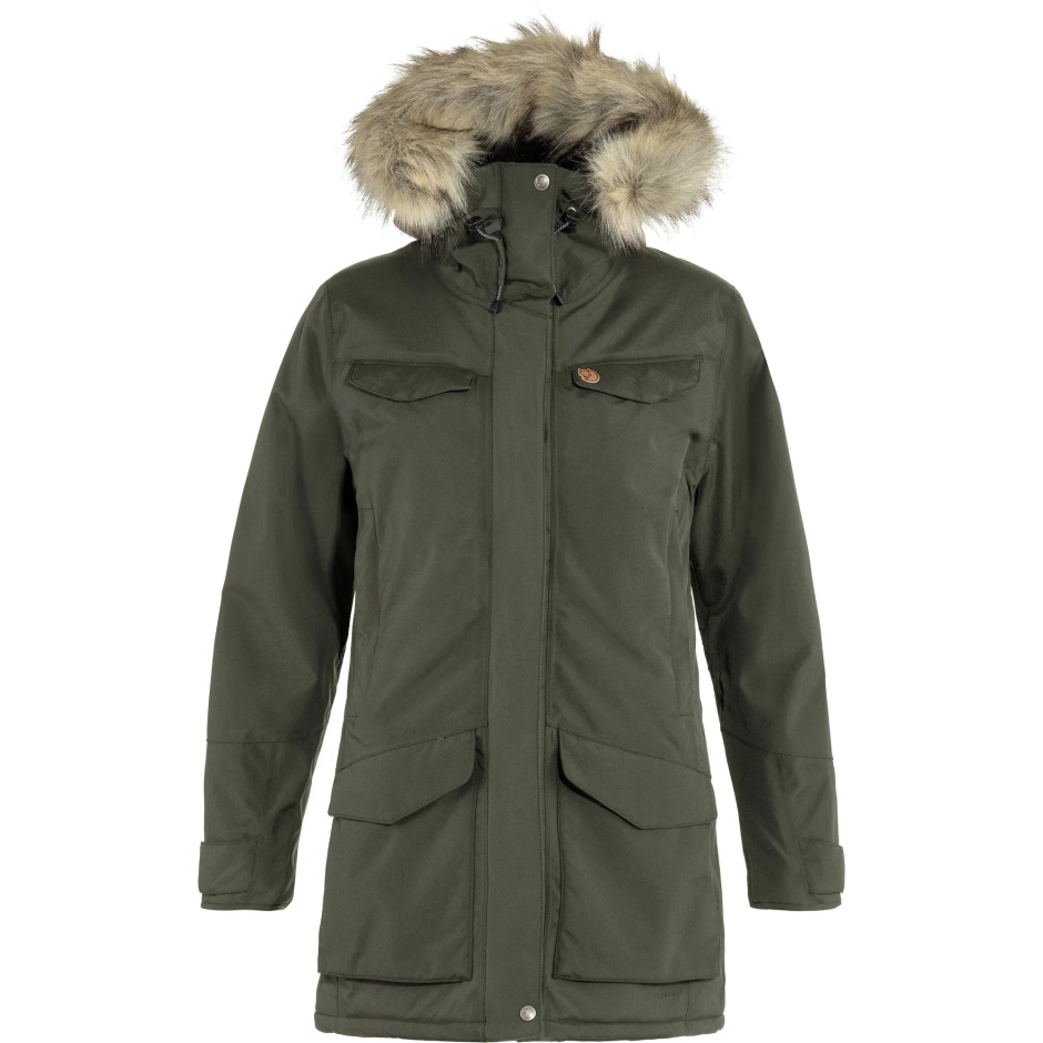 Parka Nuuk Da Floresta Profunda Com Raposa Da Montanha