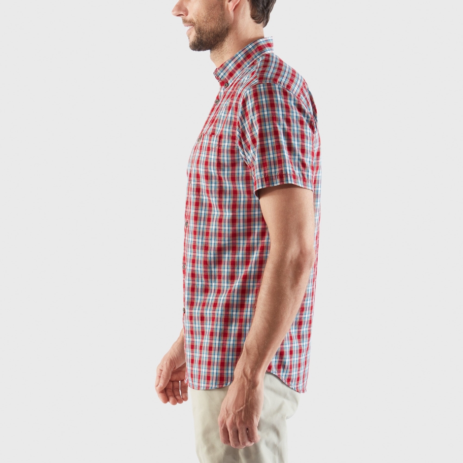 Camisa Fjällräven Övik Ss M Verde-azul Alpino