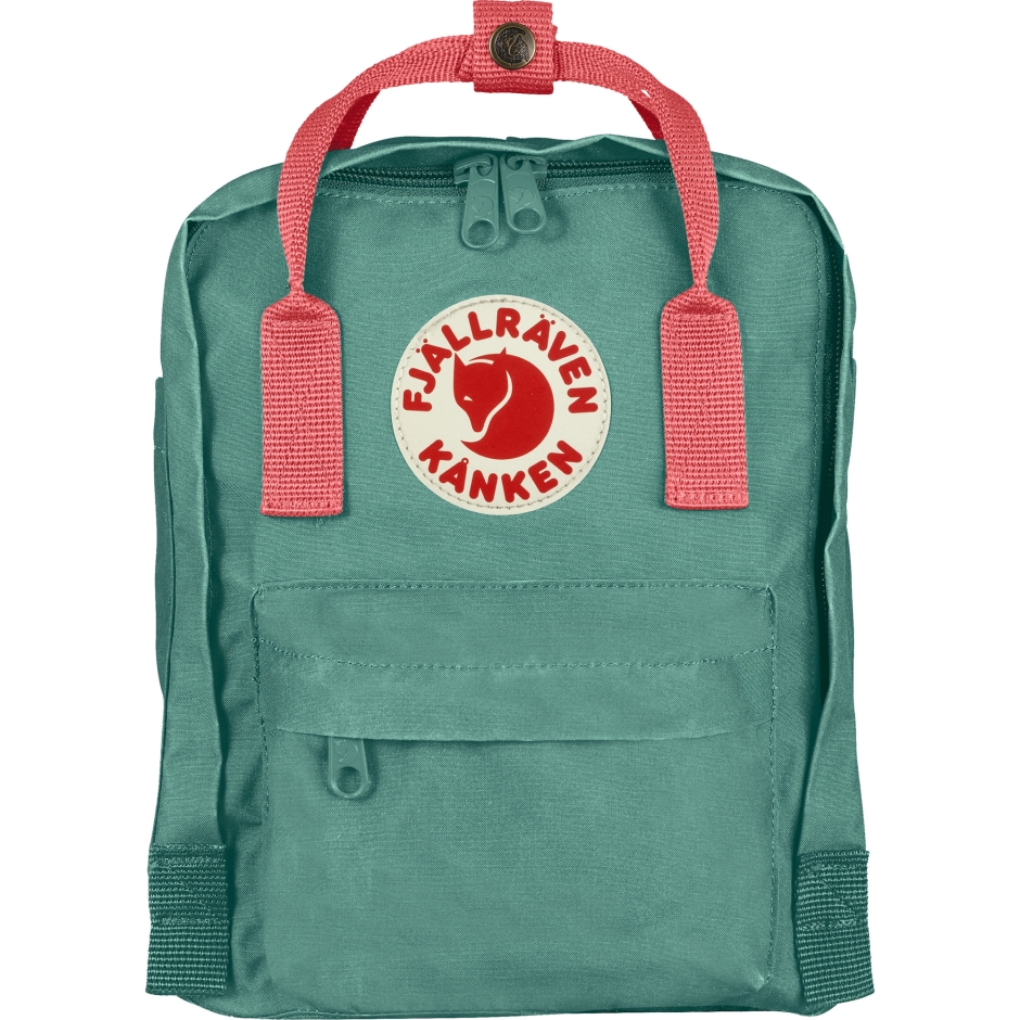 Kånken Mini Frost Verde-pêssego Rosa Raposa Da Montanha