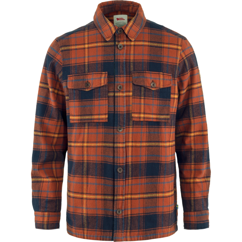 Camisa Acolchoada Övik Lite Azul Marinho Escuro Folha De Outono Com Fjällräven
