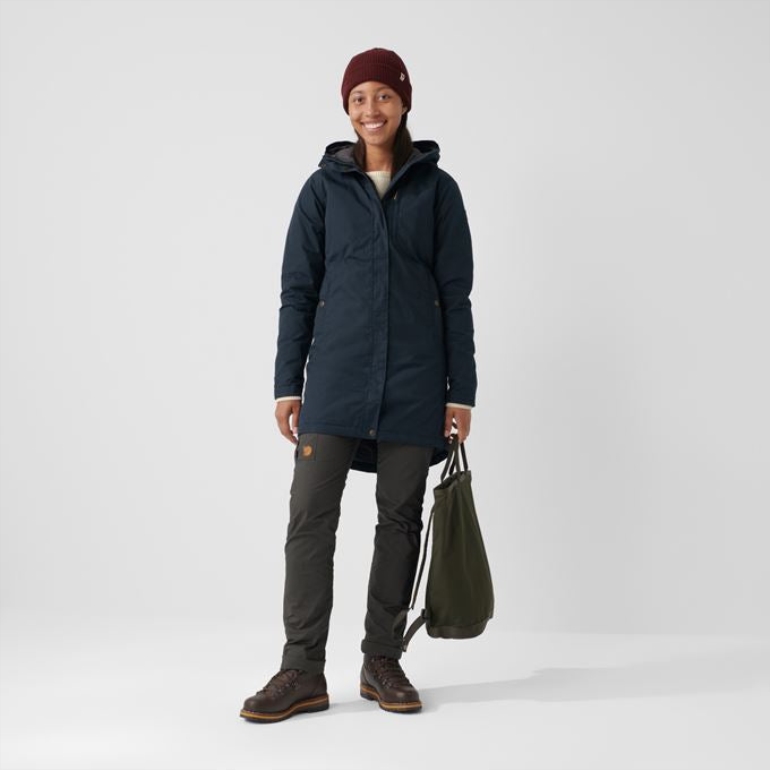 Kiruna Parka Acolchoada W - 2 Cores Fjällräven Verde
