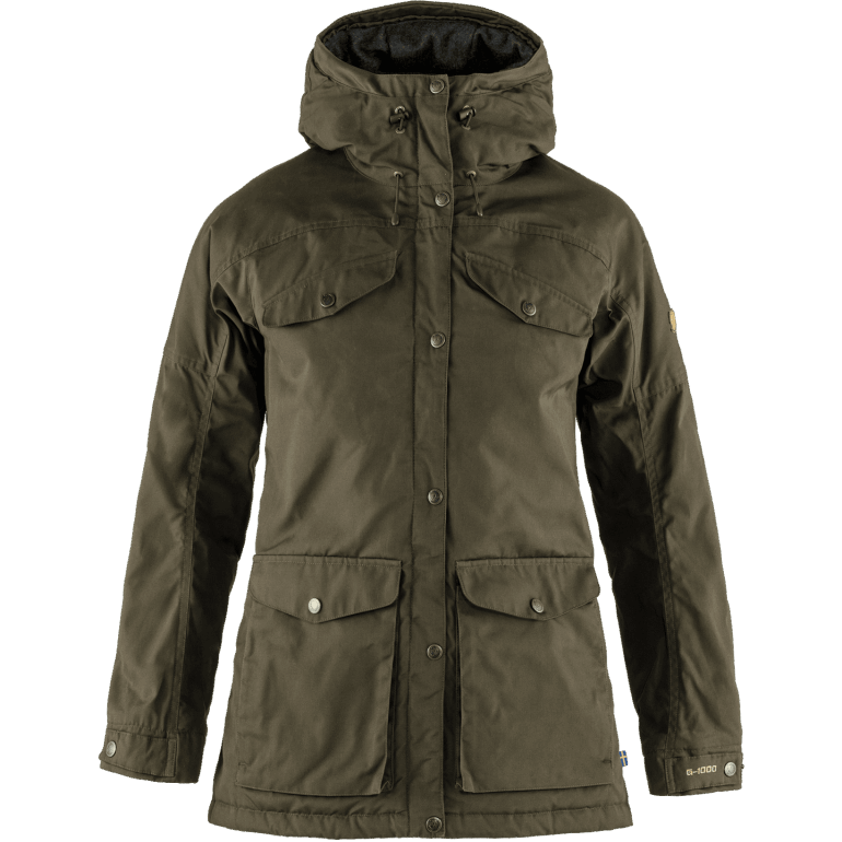 Jaqueta Acolchoada De Lã Verde Oliva Fjällräven Vidda Pro W