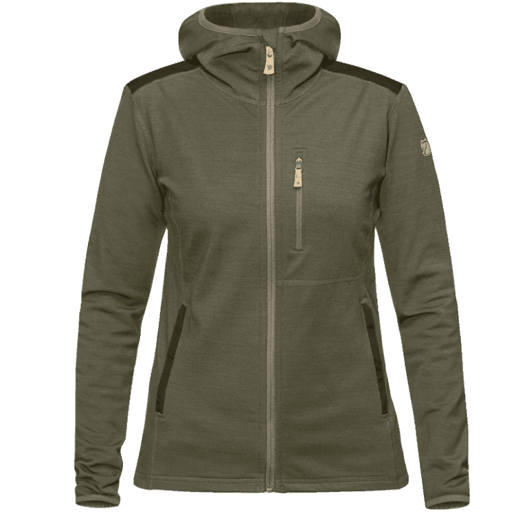 Moda Keb Moletom Com Capuz W Fjällräven Floresta De Louro Verde Profundo