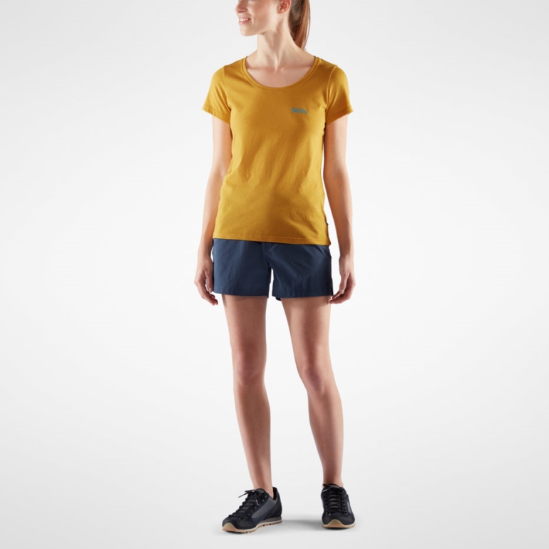 Fjällräven Brand Giz T-shirt Com Logotipo Branco W