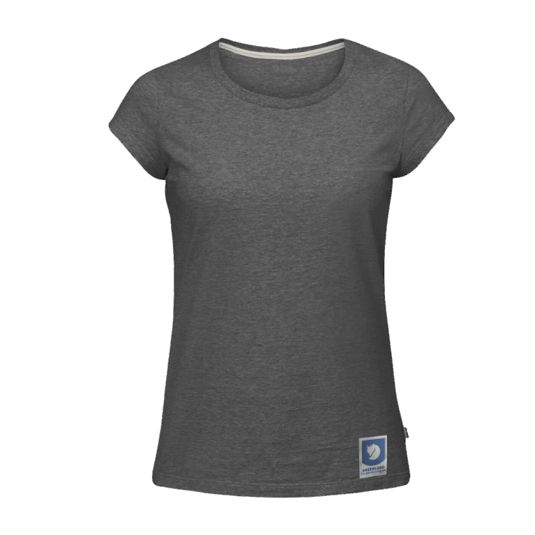 Camiseta Cinza Escuro Da Greenland Com Raposa Do ártico