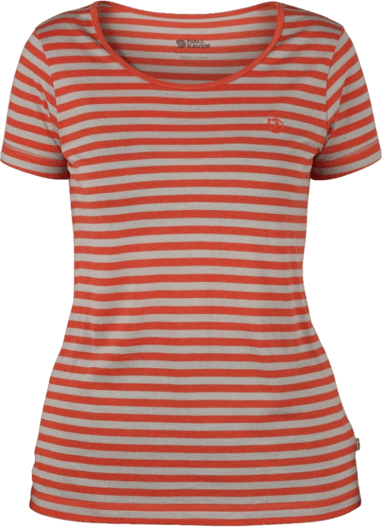 Fjällräven Camiseta Listrada Laranja High Coast W