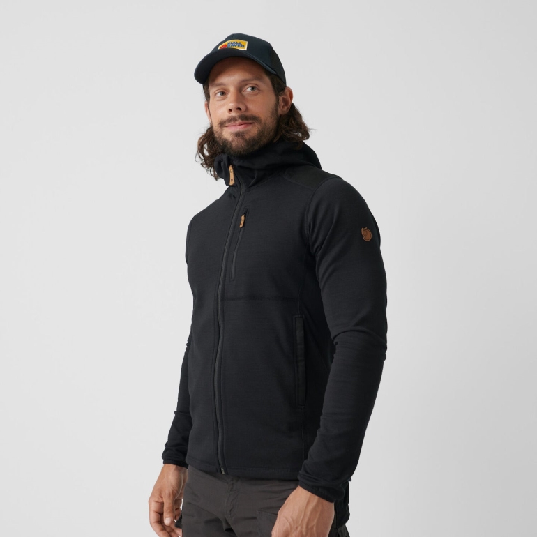 Moletom Com Capuz Cinza Escuro/preto Fjällraven Keb W