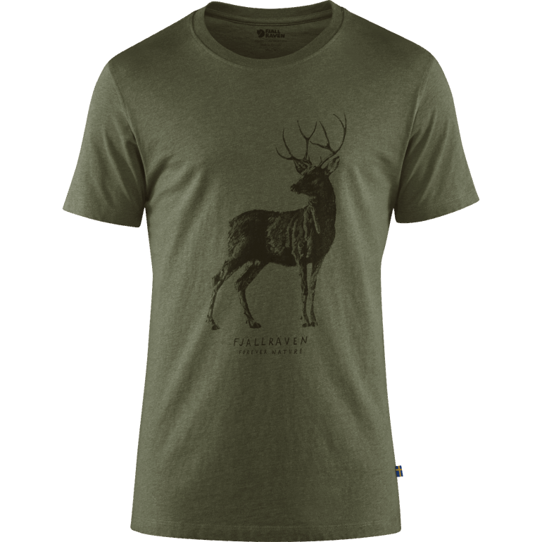 Camiseta Com Estampa De Veado E Alcatrão De Raposa ártica