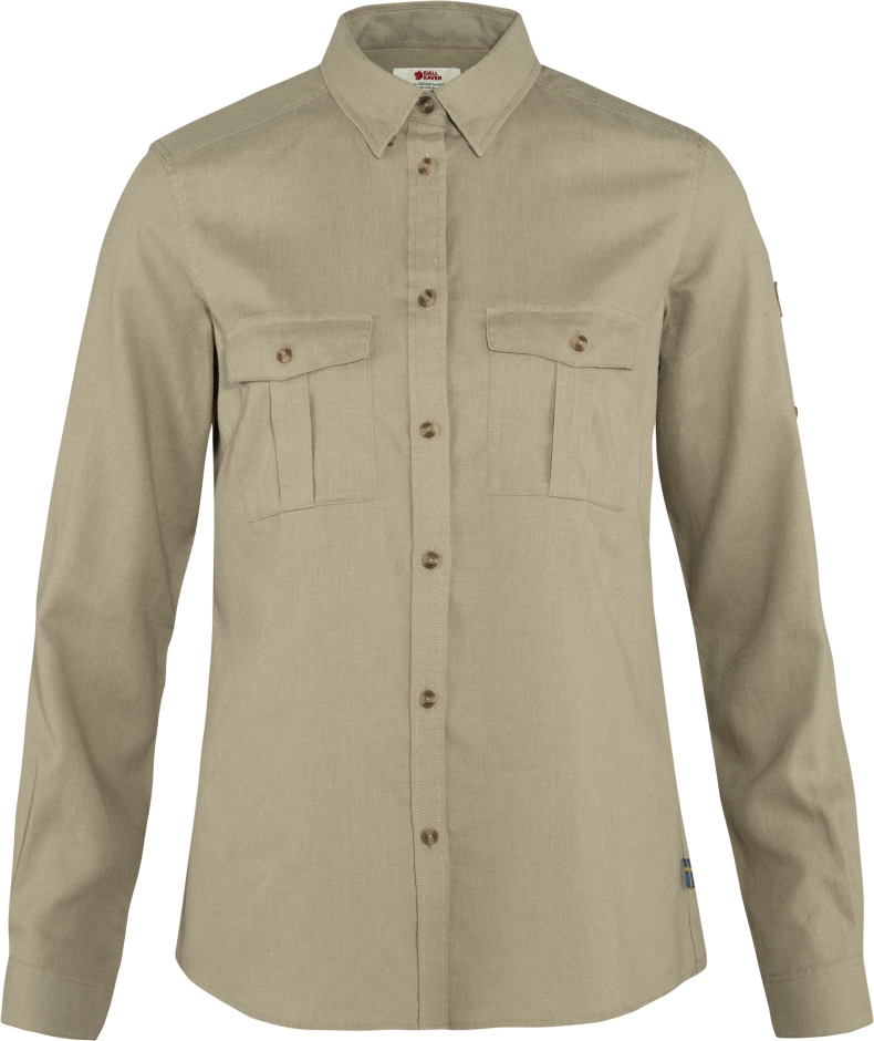 Camisa De Viagem De Pedra De Areia Övik Ls W Fjällräven