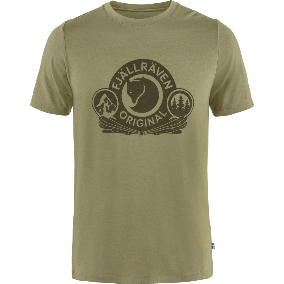 Lã Abisko Classic Ss M Light Olive Fjällräven