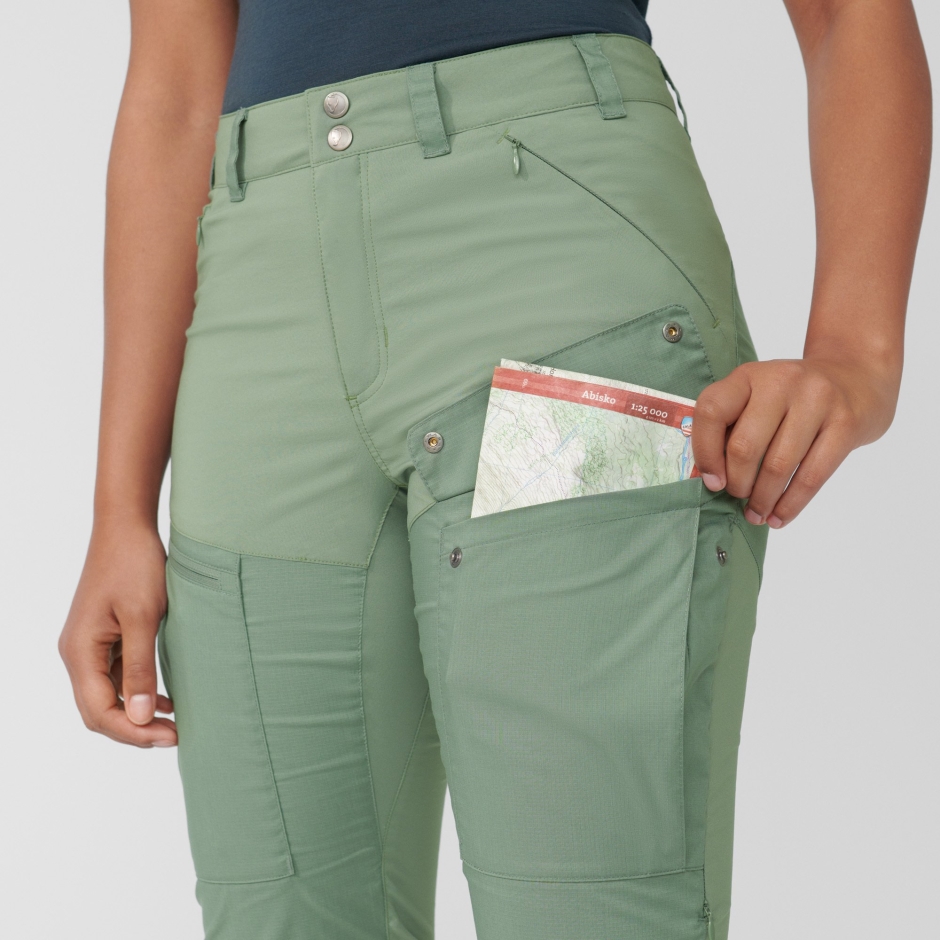 Calça De Verão Abisko Verde Pátina Verde Jade W Short Fjällräven