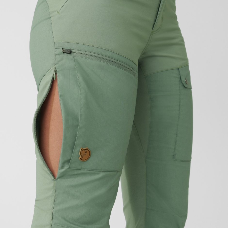 Calça De Verão Abisko Verde Pátina Verde Jade W Short Fjällräven