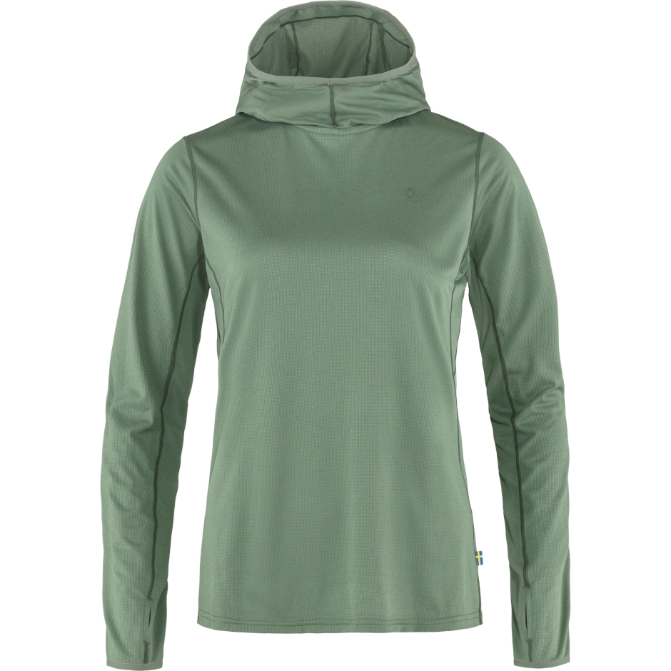 Abisko Sun-hoodie W Fjällräven Brand Patina Green
