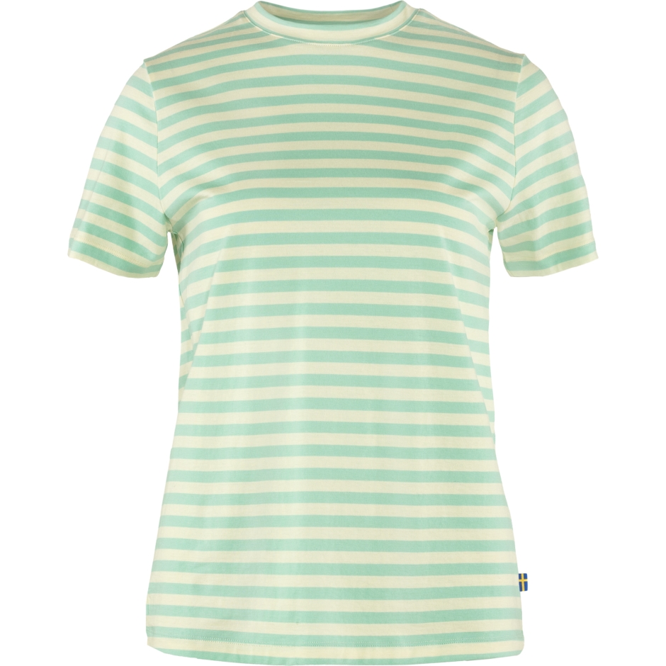Camiseta Listrada Art W Fjällraven Sky-giz Branco