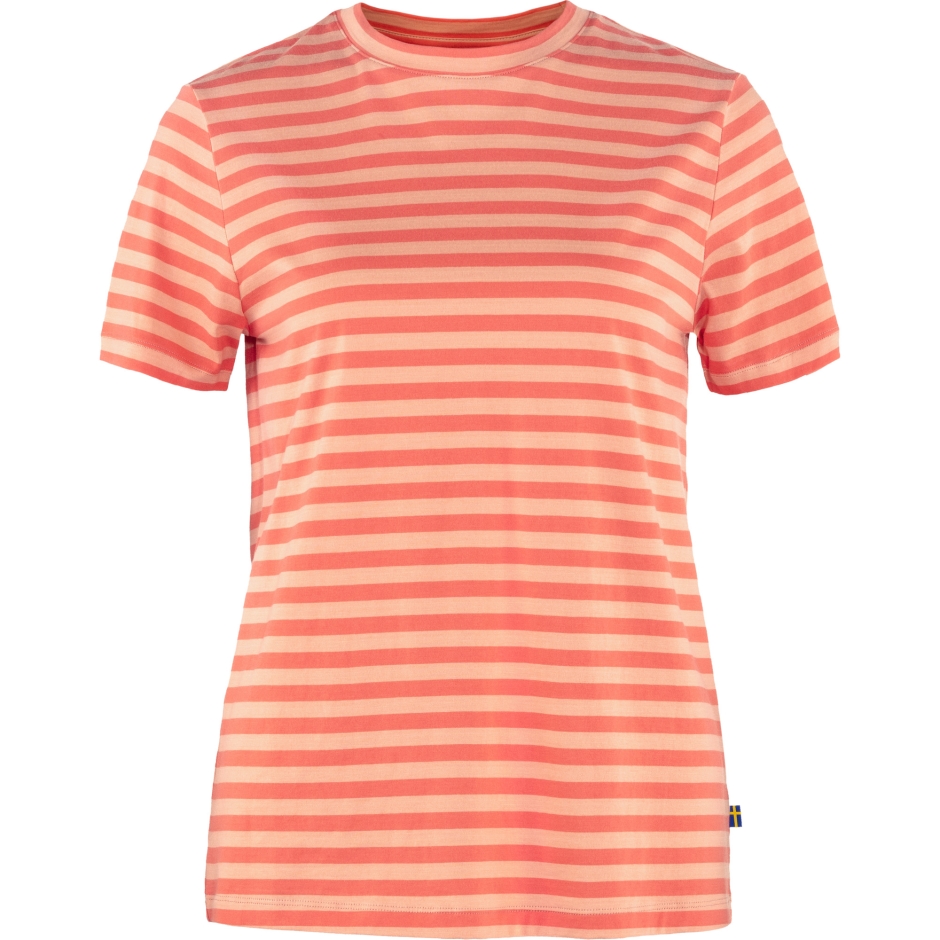 T-shirt Listrada Fjällräven Com Campos De Papoula Céu De Algodão