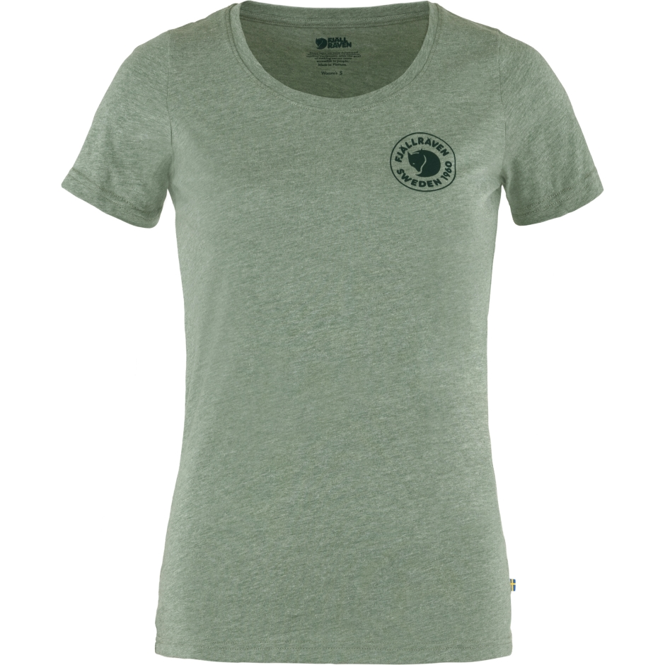 Fjällräven Brand 1960 Logo T-shirt Com Pátina Verde Melange