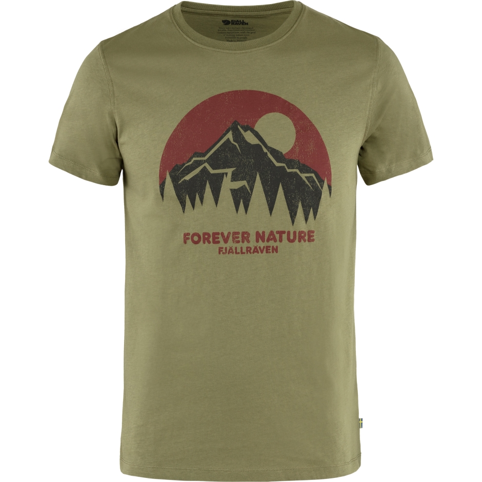 Camiseta Da Natureza Com Raposa Da Montanha Verde