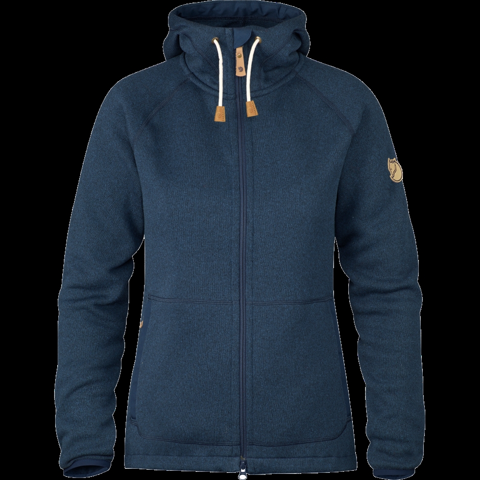 Moletom Com Capuz De Lã Övik Azul Marinho Com Fjällräven