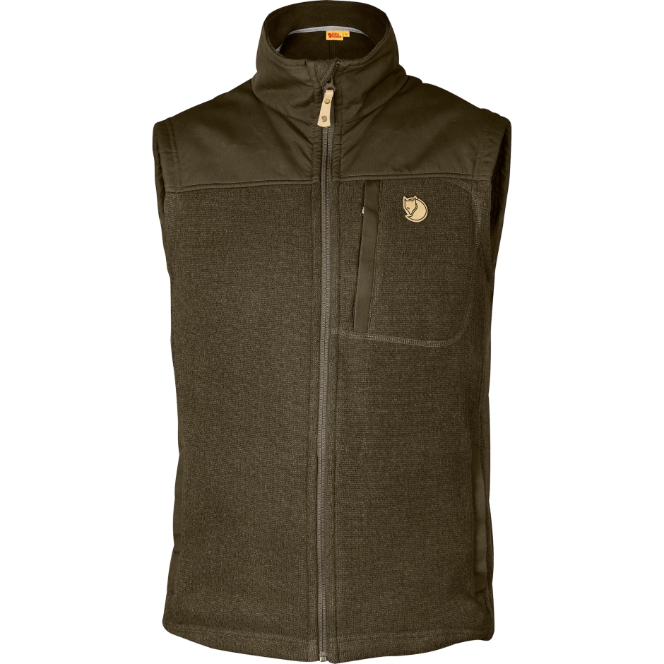 Fjällräven Colete De Lã Verde Oliva Escuro W