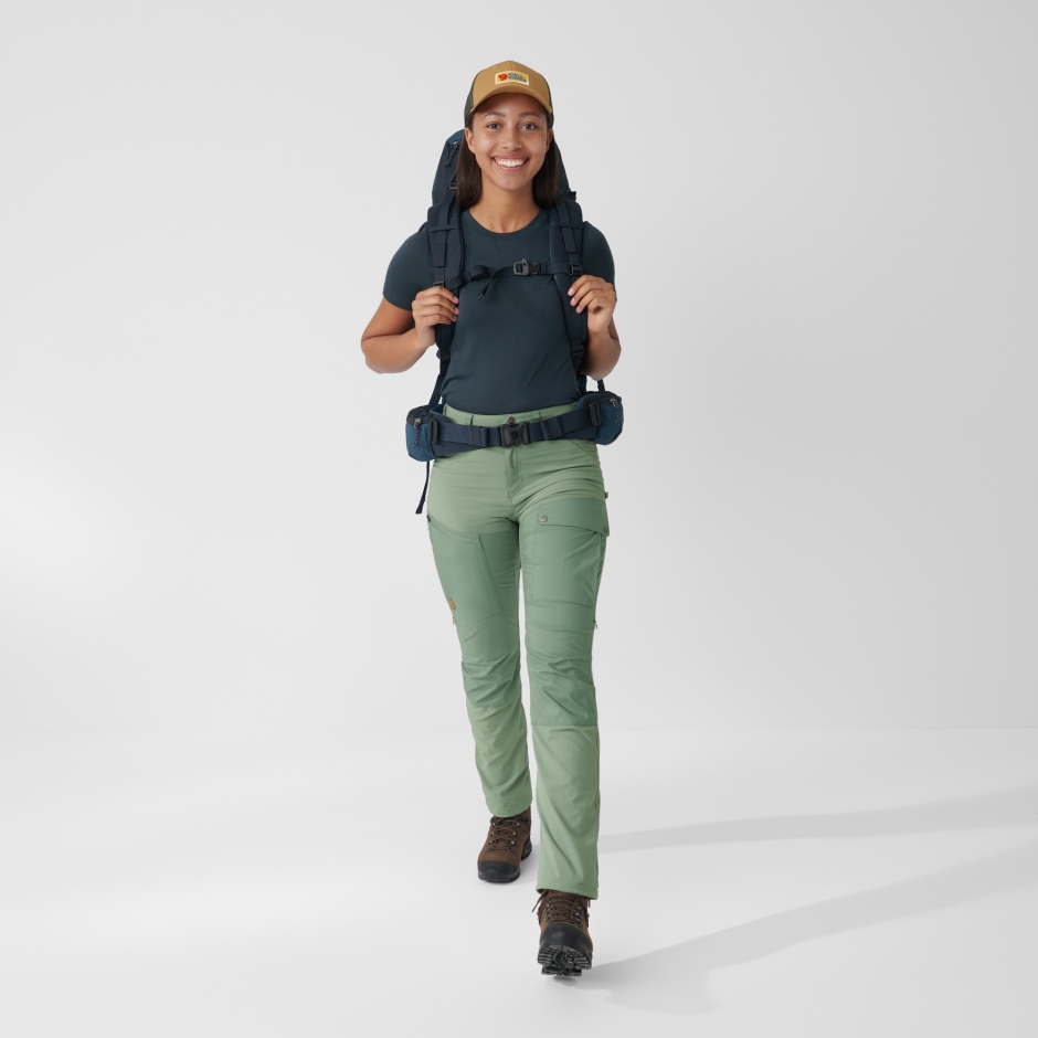Calça Midsummer Abisko W Short Fjällräven Mineral Azul-argila Azul