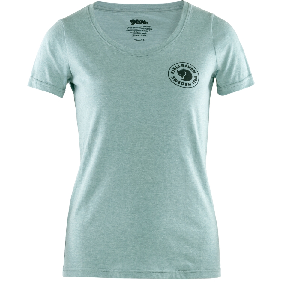 T-shirt Com Logo Azul-melange Fjällräven Da Marca 1960 W