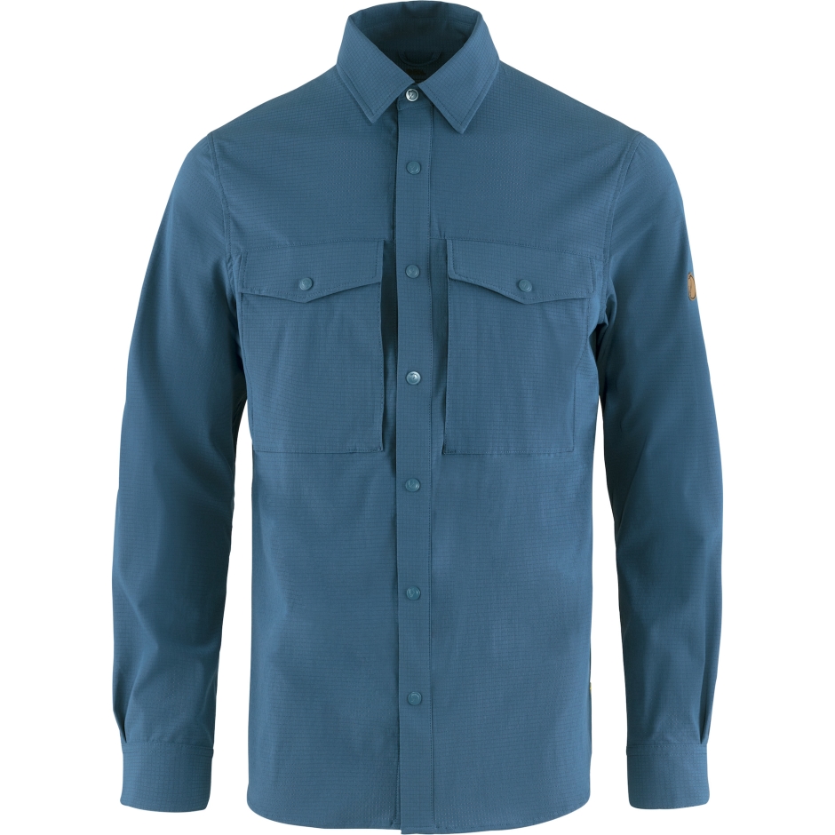 Camisa De Trekking Tio Azul Abisko Com Marca De Raposa Da Montanha