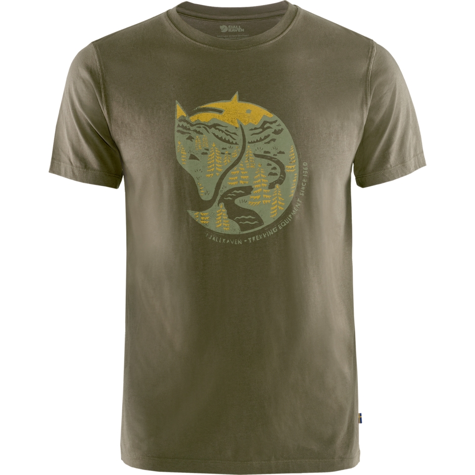 T-shirt Fjällräven Raposa Do ártico M Azeitona Escura