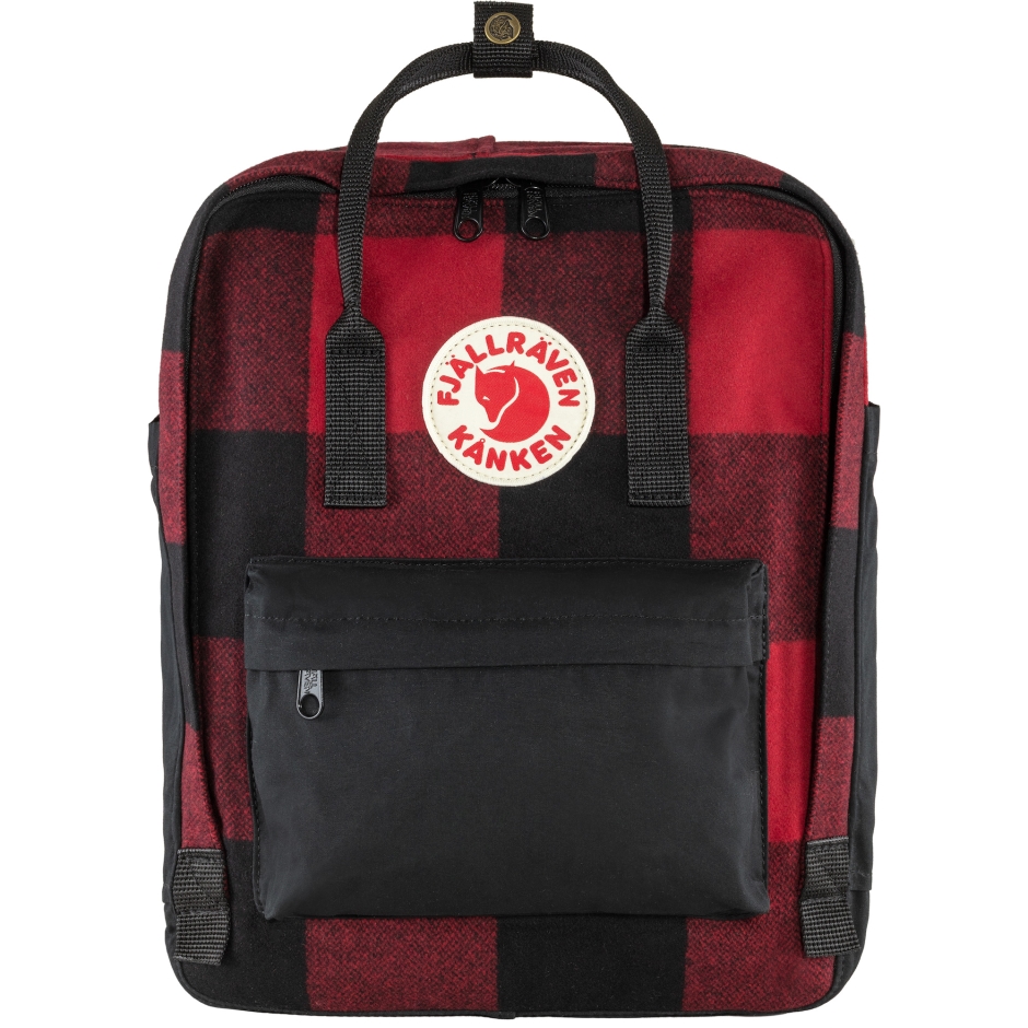 Fjällräven Vermelho-preto Kånken Re-lã