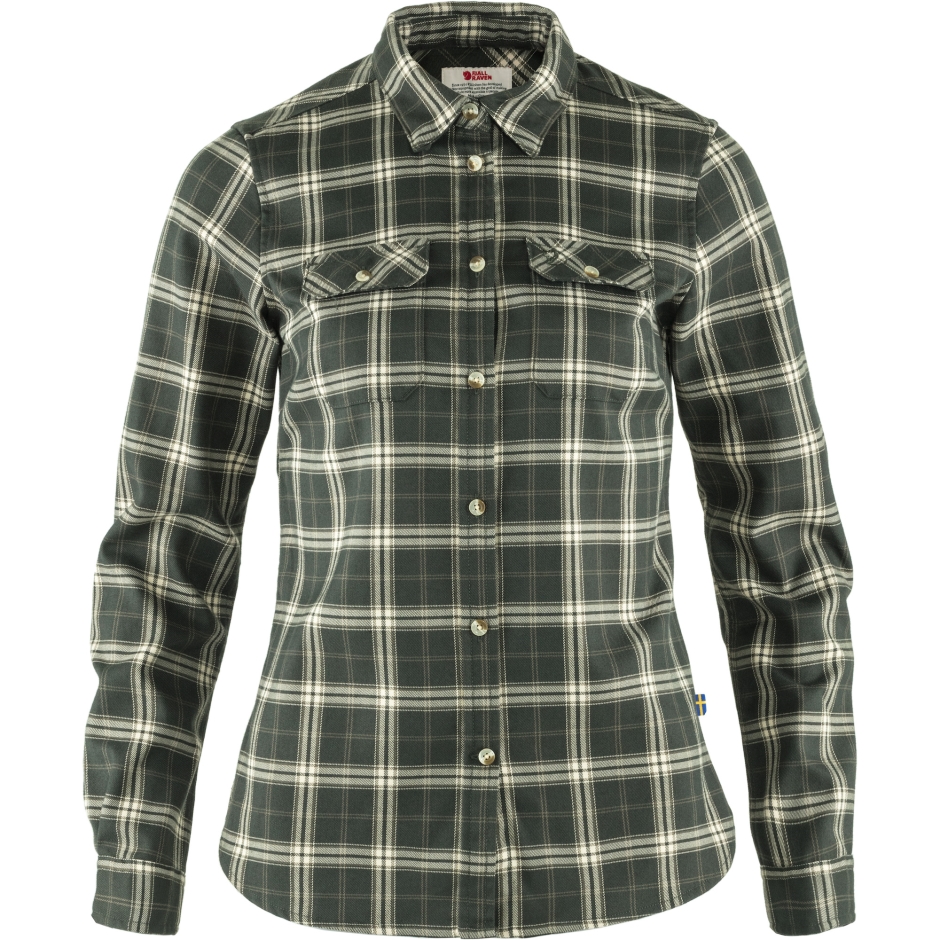 Camisa Elástica Fjällglim Ls W Fjällräven Deep Forest