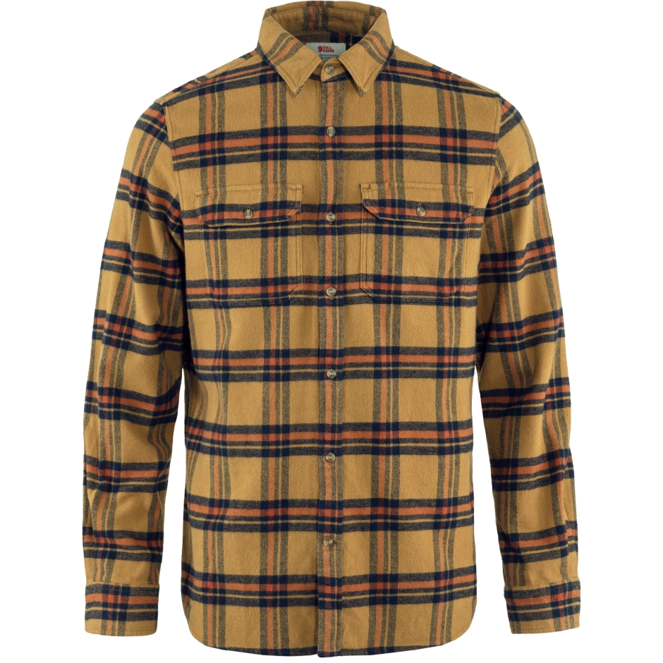 Trigo Sarraceno Folha De Outono Marrom Fjällräven Övik Camisa De Flanela Pesada M