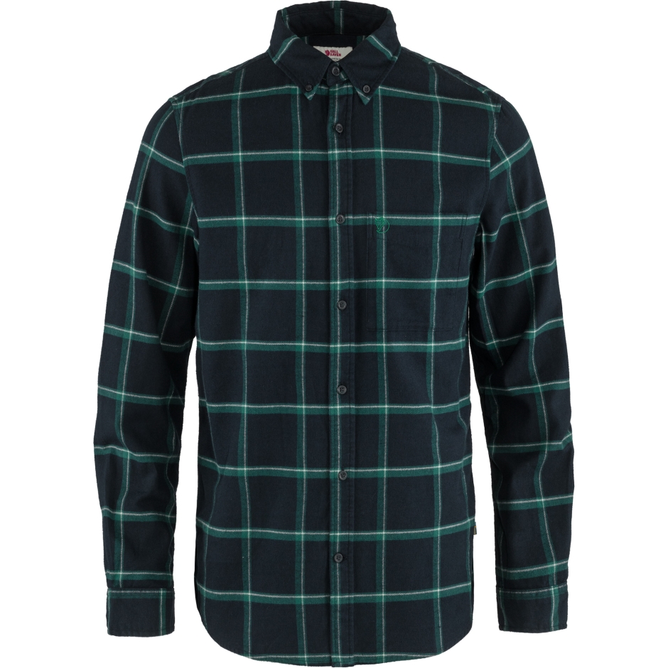 Fjällräven Övik Comfort Camisa De Flanela M Azul Marinho Escuro Verde ártico