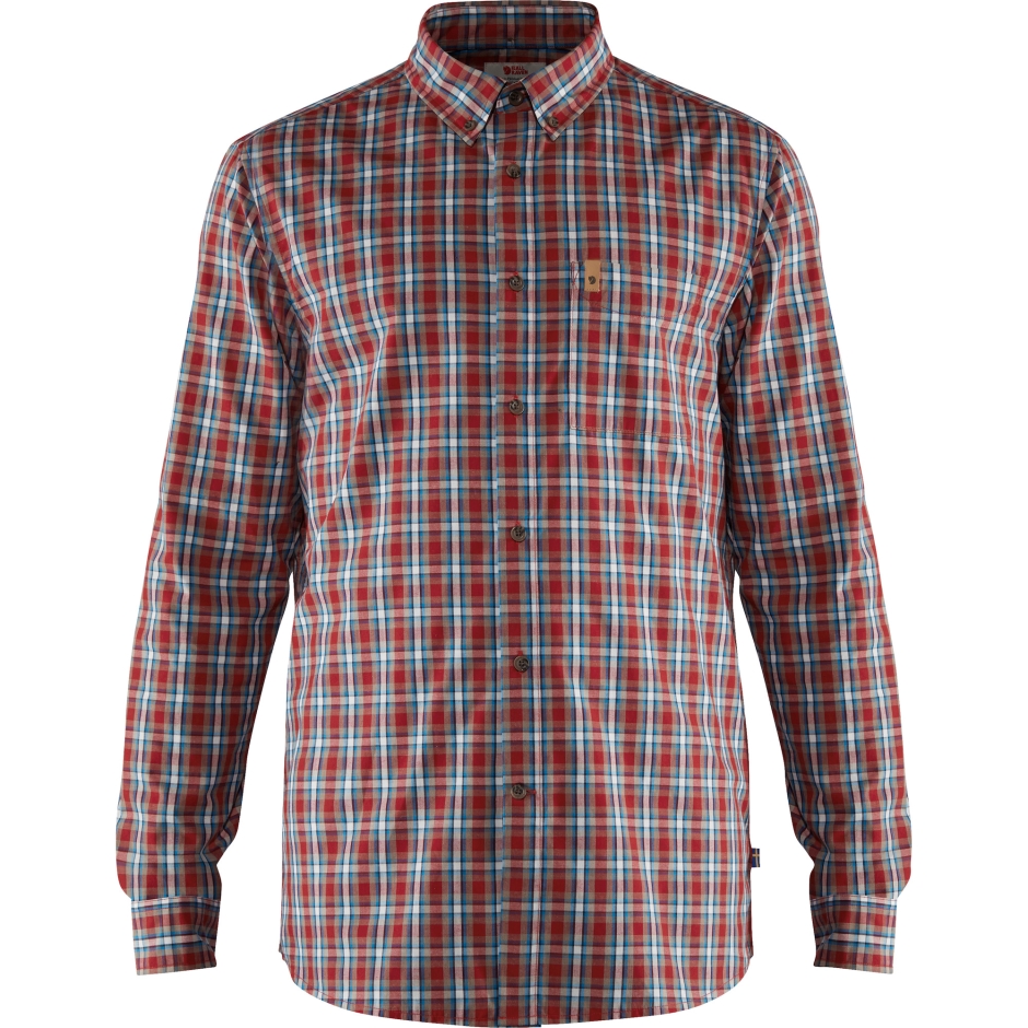 Camisa Övik Ls M Fjällräven Vermelho Profundo